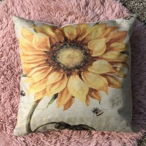 Sunflower throw pillow